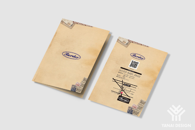 2つ折りリーフレットデザイン